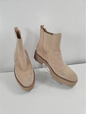 Sam Edelman Beige Suede Platform Boots